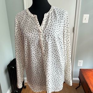 Talbots polka dot blouse.